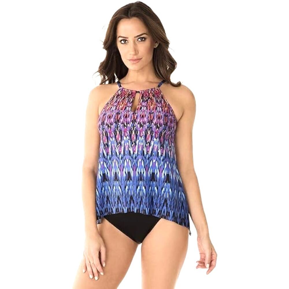 Miraclesuit | Women's Swimwear Vesuvio Peephole High Neck Tankini Top | 14DD